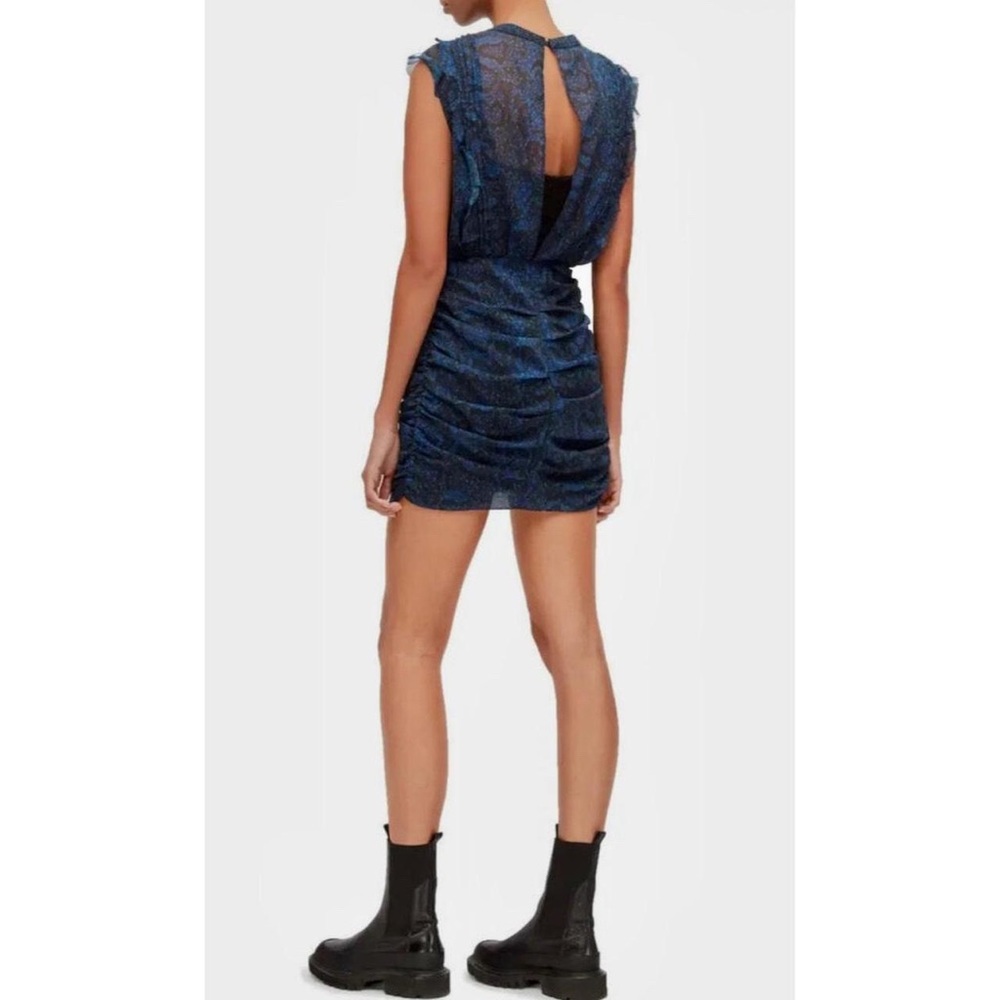 allsaints | delicate & romantic snakeskin print dress with open back detail 🐍